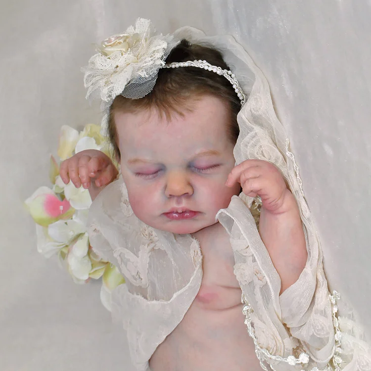 20" Lifelike Realistic Sleeping Silicone Reborn Baby Girl Doll Elvira