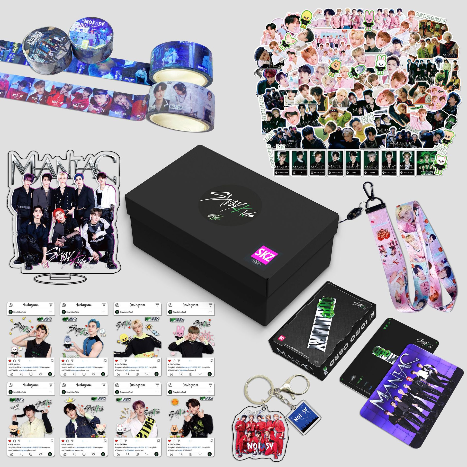 Kpop TXT Gifts Set, TXT Photocard, Stickers, Bracelet, Face Shield