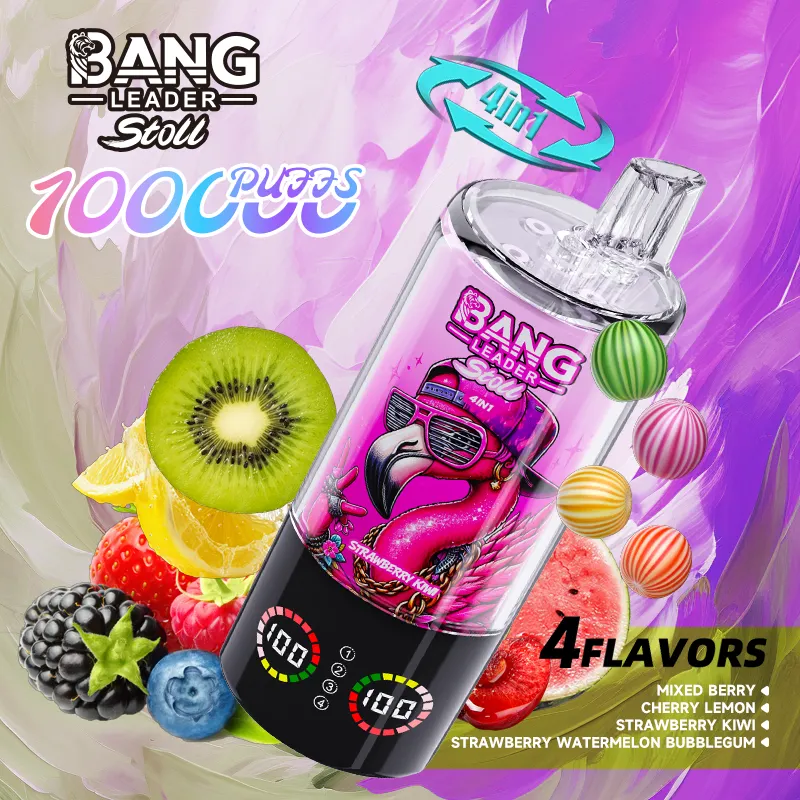 bulk disposable vape pens Bang Leader 100000 Puffs 4-in-1 Pink Burst - Fruitia Profile:Blueberry Choose Flavor:Green Storm (Dynamic Edition)