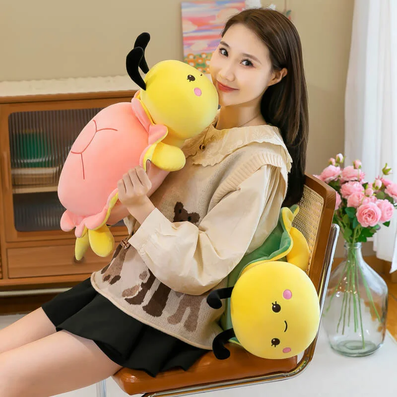 Cuteeeshop Pink Turtle Toy New Plush For Gift Fluffy Bee Squishy Toys