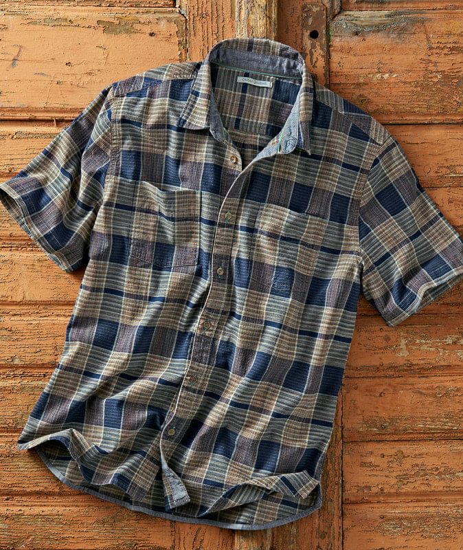 Men's Ensemble Plaid Short Sleeve Shirt