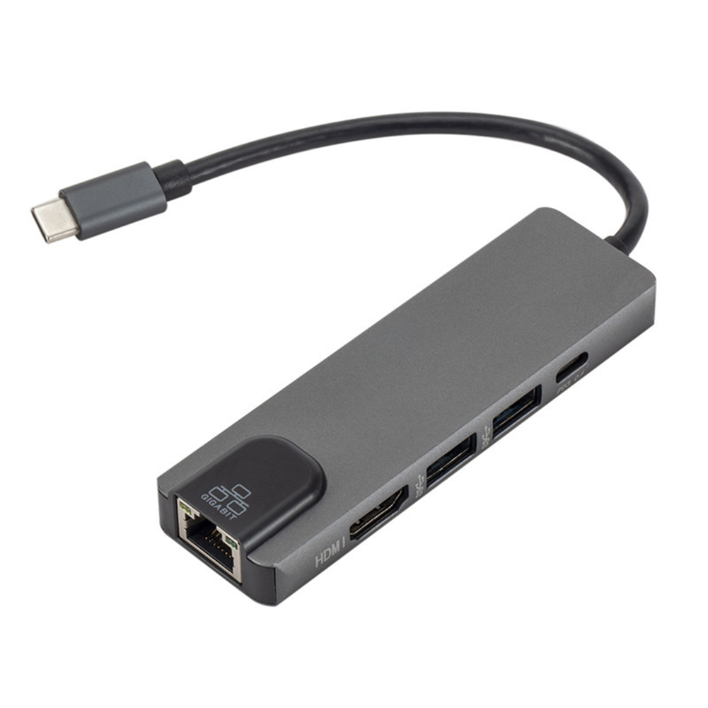 5 in 1 USB C Hub USB Type C to HDMI-compatible USB 3.0 PD USB C Gigabit RJ45 Adapter, 501 Original
5 in 1 USB C Hub USB Type C to HDMI-compatible USB 3.0 PD USB C Gigabit RJ45 Adapter, 501 Original