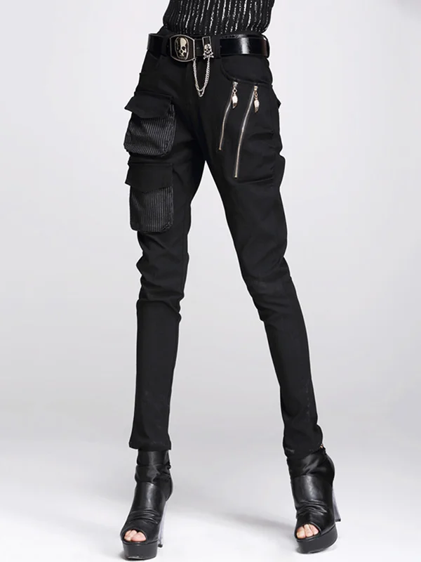 Original Cool Split-Joint With Pockets Zipper Casual Pants Bottoms