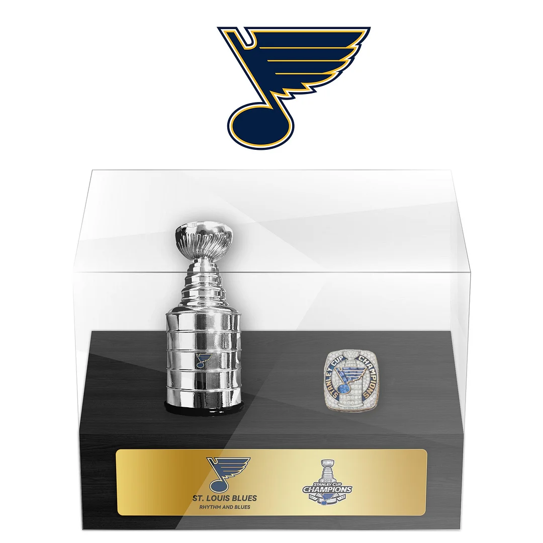 St. Louis Blues NHL Trophy And Ring Display Case