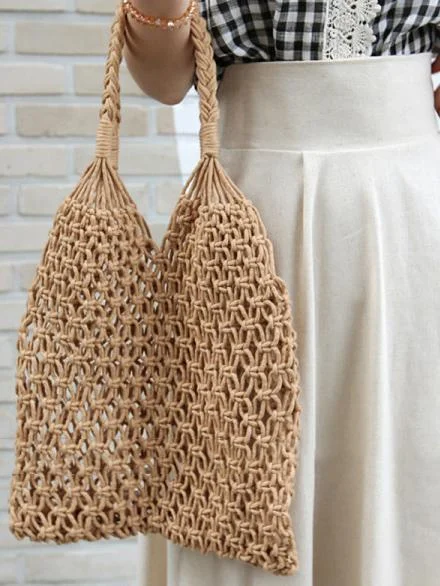 Vacation Beach Handmade Crochet String Bag