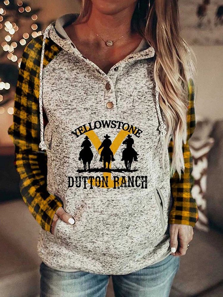Unisex Fashion Casual printed hooded Pullover