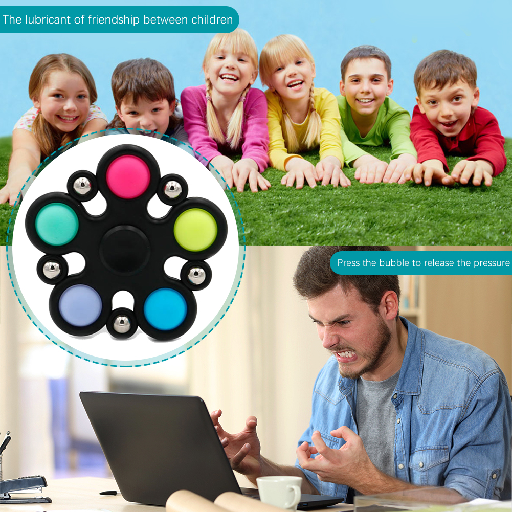 Silicone Push Bubble Finger Spinner Autism Needs Stress Relief Kids Toys, 501 Original
Silicone Push Bubble Finger Spinner Autism Needs Stress Relief Kids Toys, 501 Original