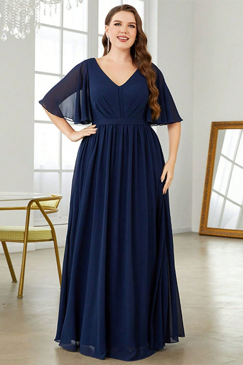 plus size formal navy blue dress Plus Size Formal Gown | Sizes 16–28, 5 Colours – CDCD721C