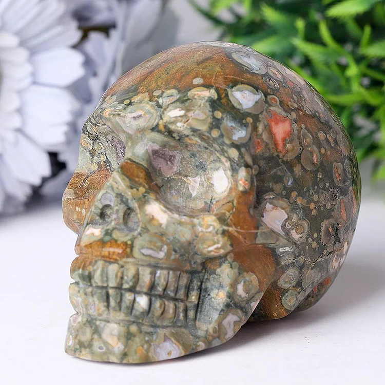 Ocean Jasper Crystal Skull Carvings