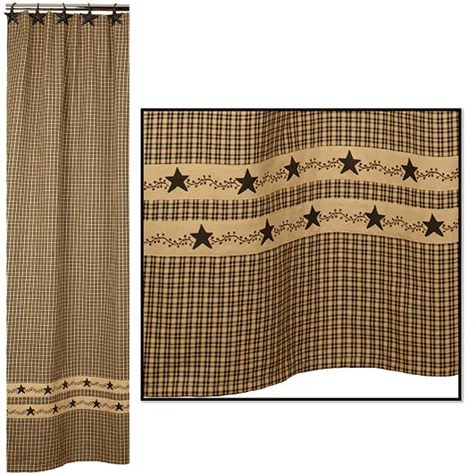 Primitive Berries Shower Curtain 72x72