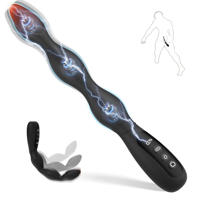 pornhint Pornhint Vibrating Anal Beads Butt Plug Prostate Massager, Estim Anal Vibrators with 5... Toy