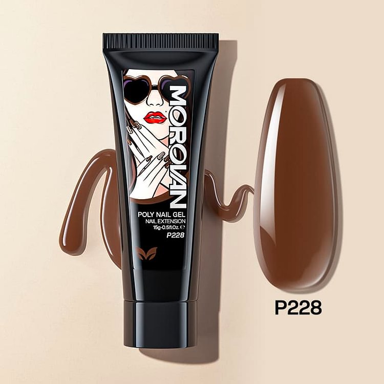 Dark Brown Poly Nail Gel
