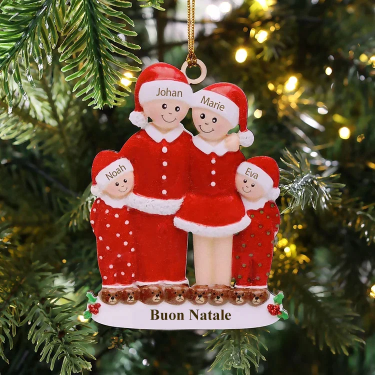 Ornamenti Per Albero Di Natale Decorazione Casa 4 Nomi Personalizzati