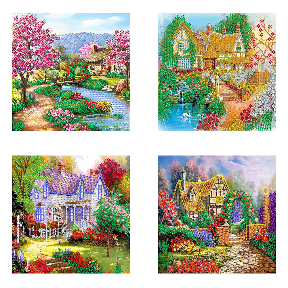 Villa Scenery DIY 5D Diamond Painting Full Round Resin Mosaic Landscape  Diamond Embroidery Picture Rhinestone Home …