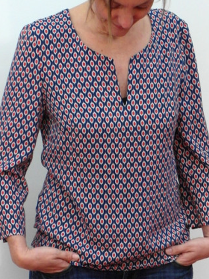Casual Long Sleeve Printed Shirts & Tops Zaesvini