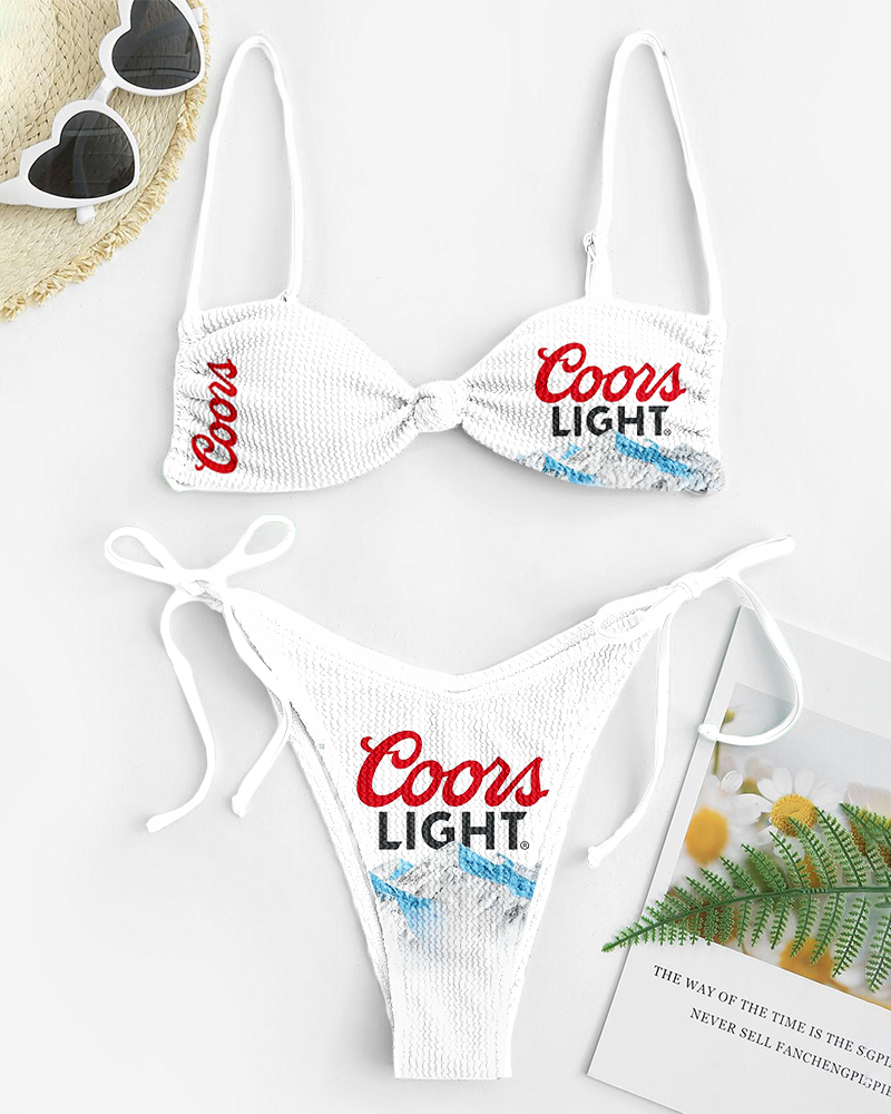 Coors Light Casual Printed Bikini Set