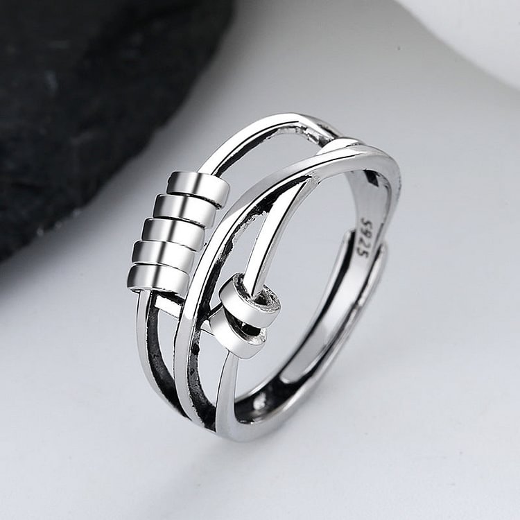Three Layer Transfer Bead Adjustable Ring