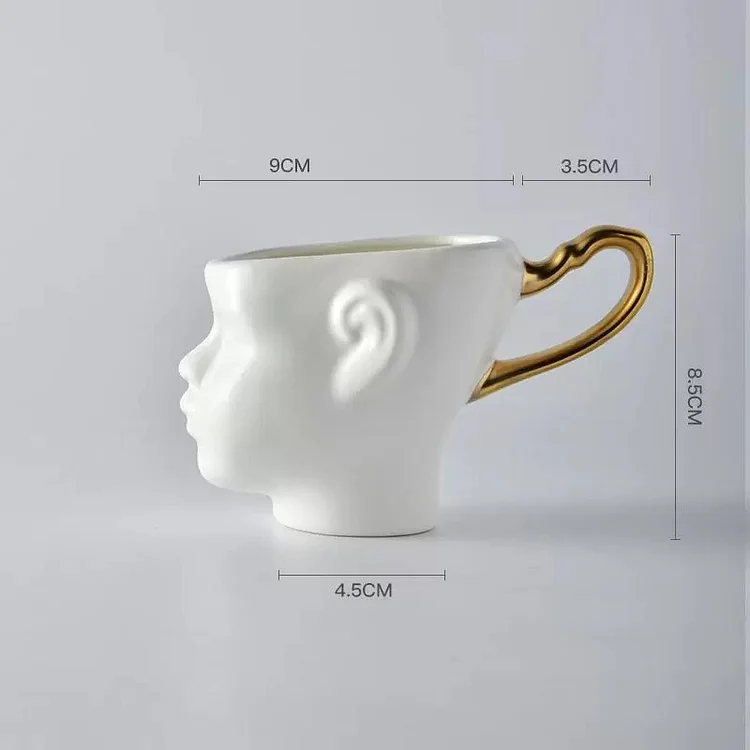 3D Baby Face Mug Creative Ceramic Head Avatar Coffee Milk Tea Cup-Festival Party Gift Home Decoration - Appledas