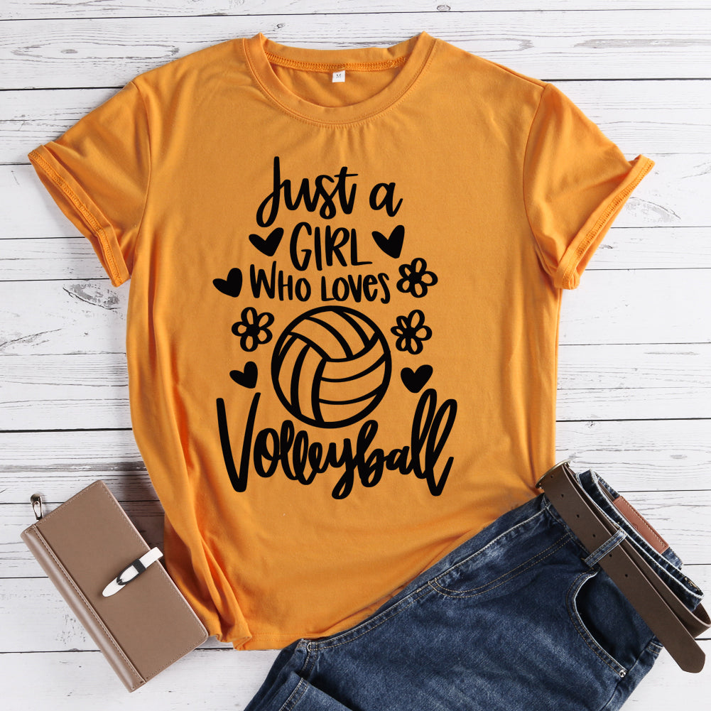Just a girl who love Volleyball T-Shirt Tee -07590-Guru-buzz
