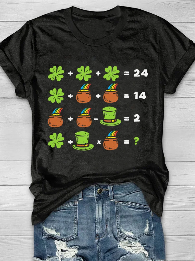 St Patricks Day Math Teacher T-shirt socialshop