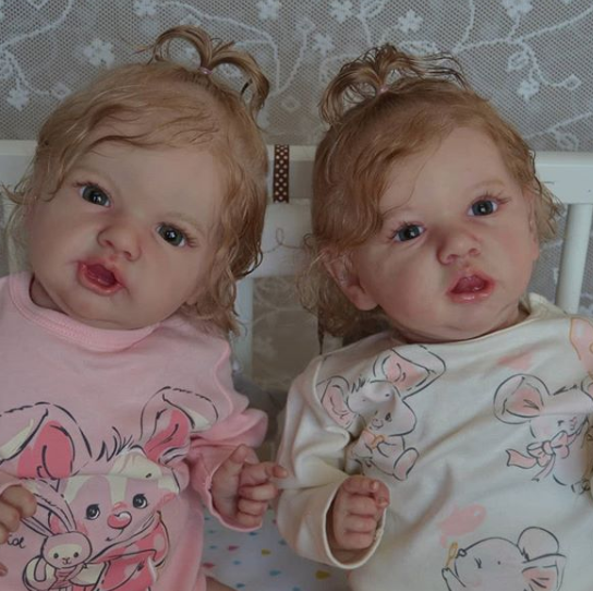 Dollreborns®20'' Lifelike twin Maegan and Ysandre Reborn Baby Toy Girls