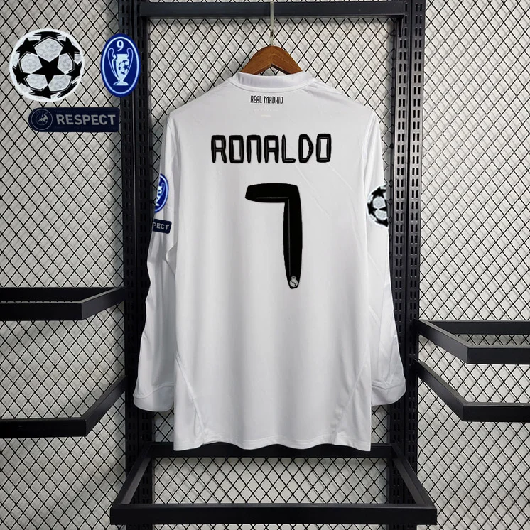 Retro Long Sleeve 2010-11 Real Madrid Home RONALDO  Football jersey retro