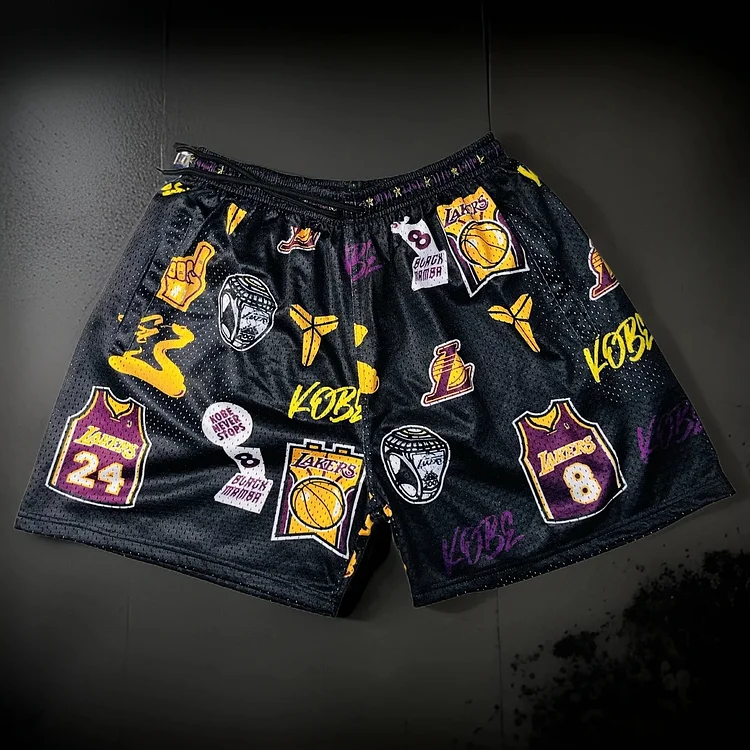 Tribute to 8/24 Street Basketball Printed Mesh Shorts