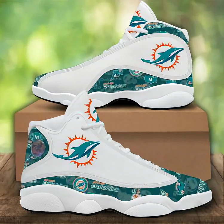 Miami Dolphins Printed Unisex Basketball Shoes