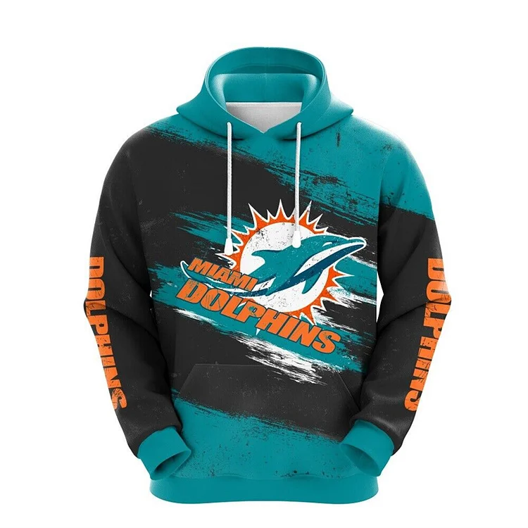 Miami Dolphins
3D Printed Hooded Pocket Pullover Hoodie