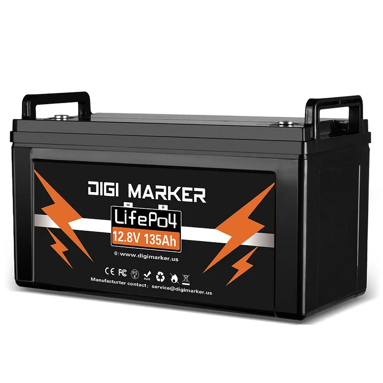 12.8V 135Ah LiFePO4 Battery 1728Wh - Digi Marker