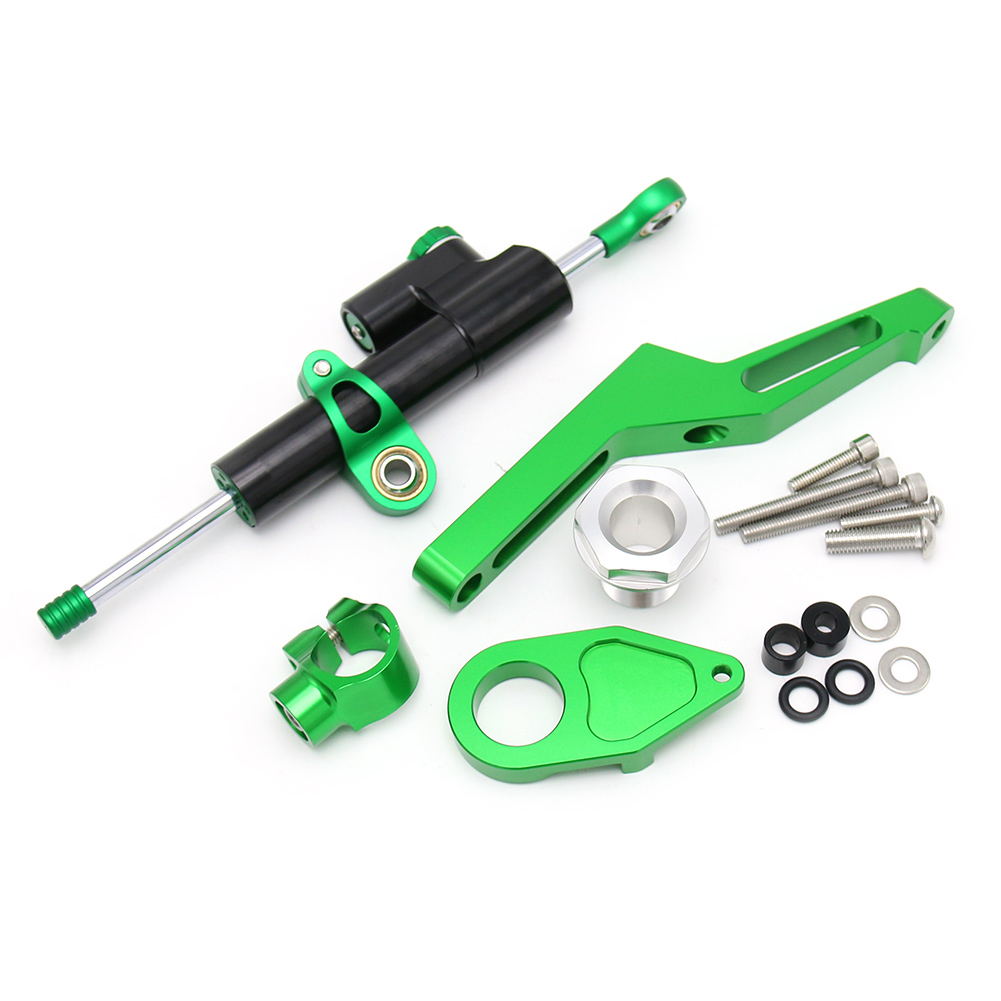 CNC Steering Damper Stabilizer w/ Mount Kit for Kawasaki Ninja ZX-6R 09-19, Silver, 501 Original
CNC Steering Damper Stabilizer w/ Mount Kit for Kawasaki Ninja ZX-6R 09-19, Silver, 501 Original