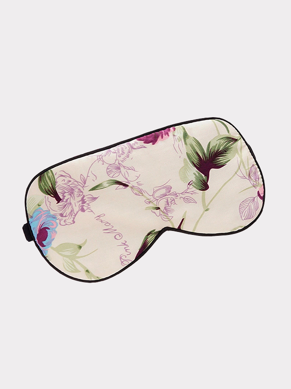 Silk Eye Mask High-end Purple Rose Style