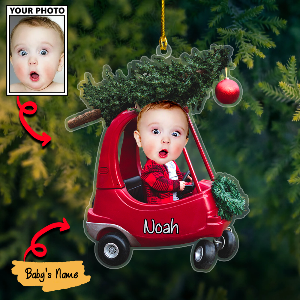 Custom Baby’s First Christmas Pictures Ornament