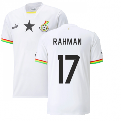 Ghana Baba Rahman 17 Home Shirt Kit World Cup 2022