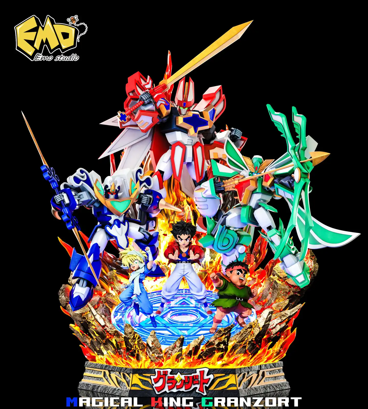 GO!n太くん – Der e Geistコラージュ作品｜額装アート｜ Graduation Statue Series 005 Mado King Granzort - Mado King