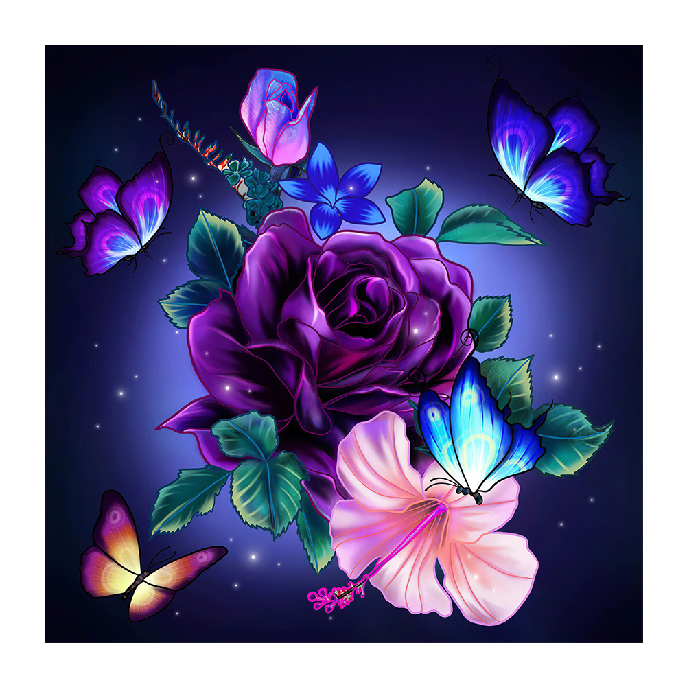 Purple Butterfly Rose - Round Drill Diamond Painting - 30*30CM, Round diamond 30*30cm, 501 Original
Purple Butterfly Rose - Round Drill Diamond Painting - 30*30CM, Round diamond 30*30cm, 501 Original