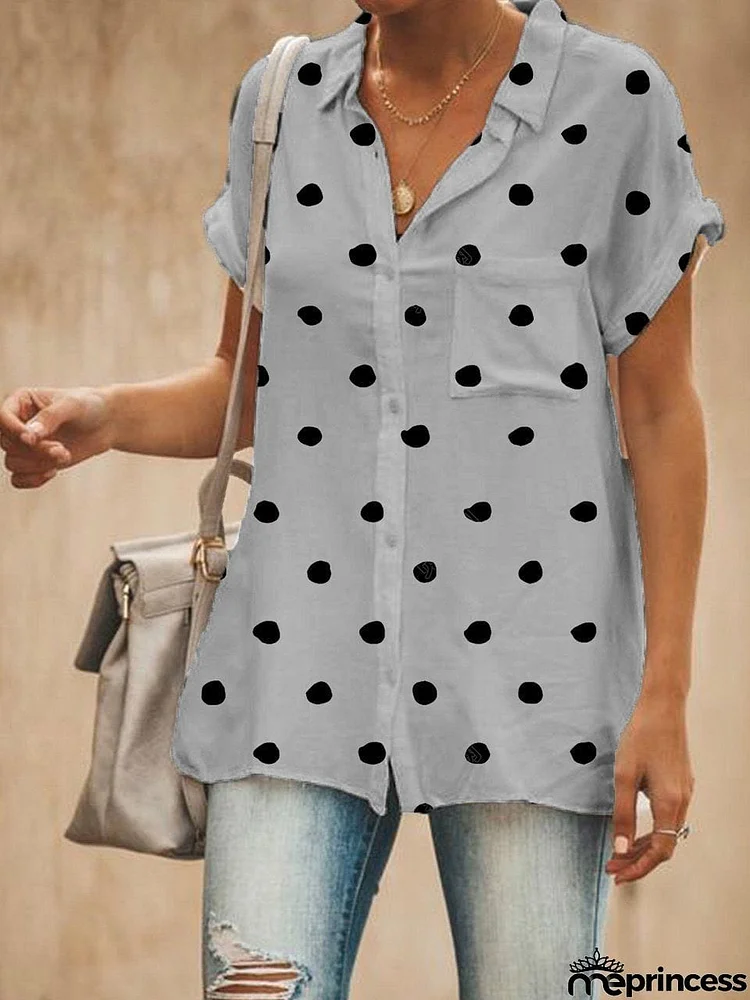 Women's Fashion Polka Dots Shirt
