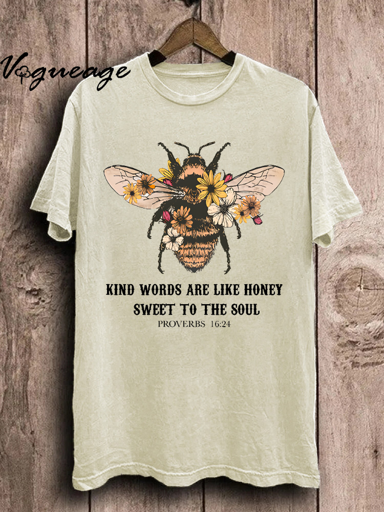 Kind Words Are Like Honey Sweet To The Soul Unisex Washed T-Shirt