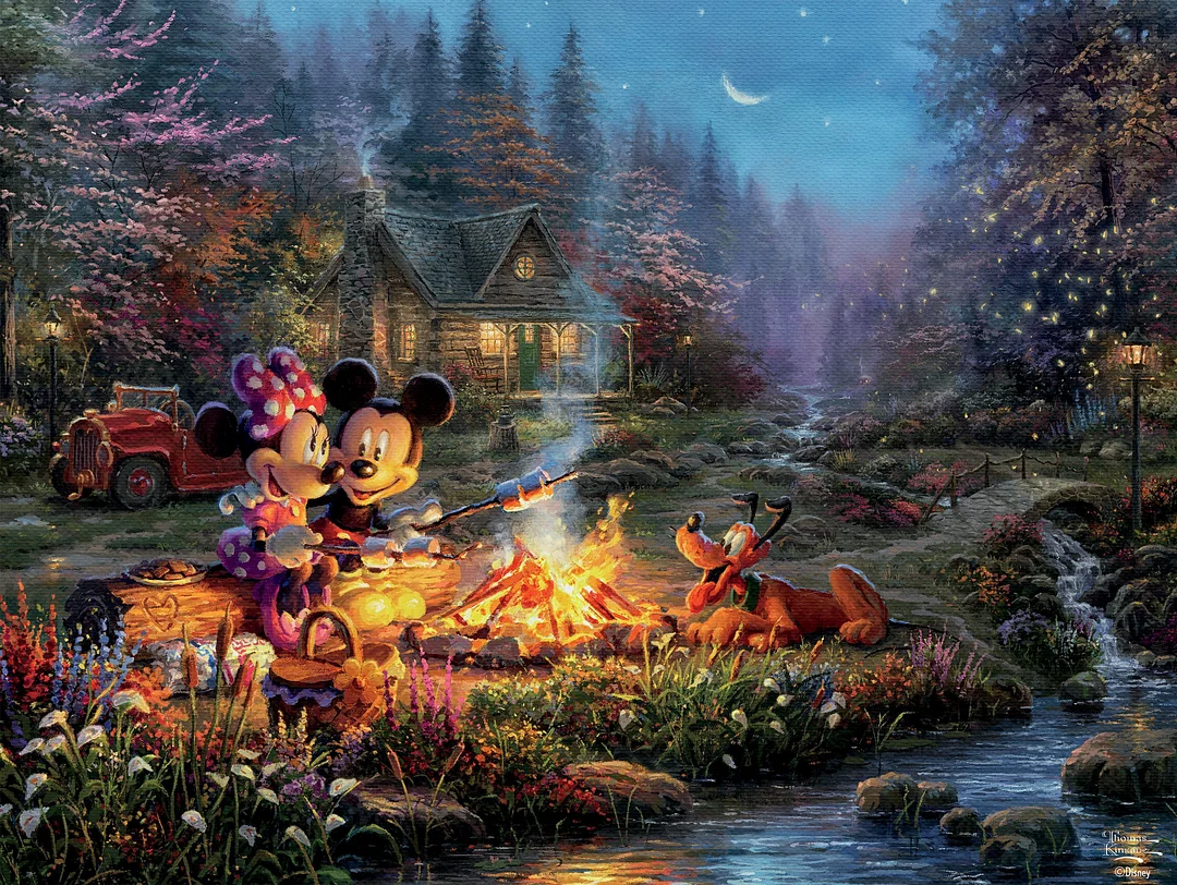Mickey and Minnie Sweetheart Fire -  Paint by Numbers Kits QM3130