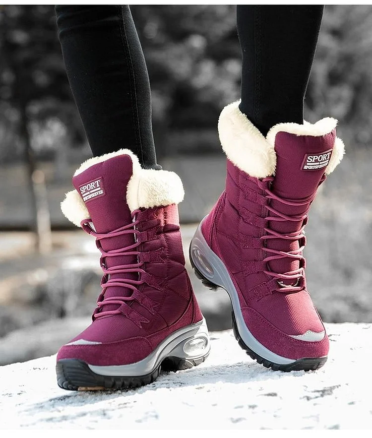 New Winter Women Boots Warm Mid-Calf Snow Boots Radinnoo.com