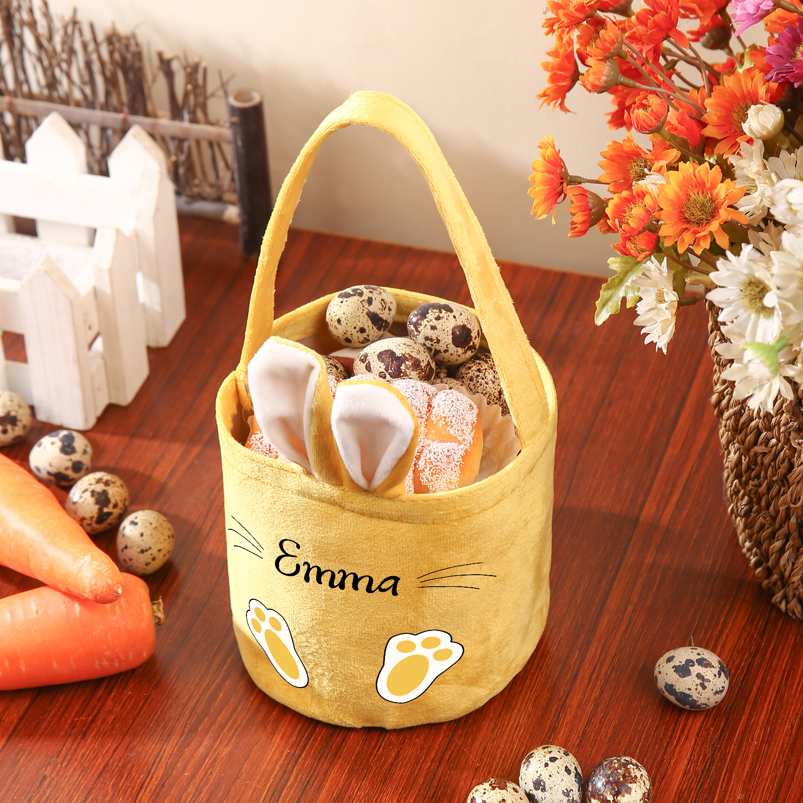 4 Pièces Sac Lapin De Pâques Shyllin, 15 * 18 Cm Sac De Pâques Avec