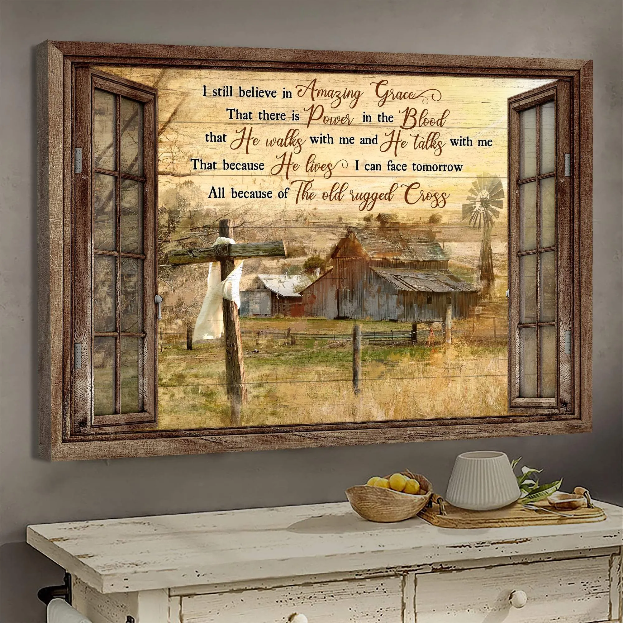 Awesome life on farm Canvas Wall Art