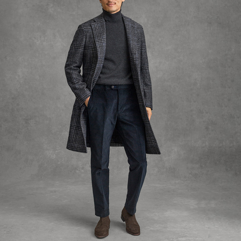 Men's Coat Outerwear Fashion Casual Long Formal Tops