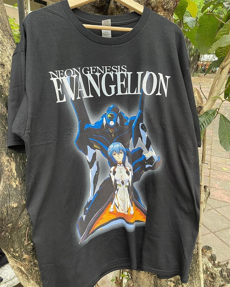 Pure Cotton Evangelion Ayanami Rei Aesthetic T-shirt weebmemes