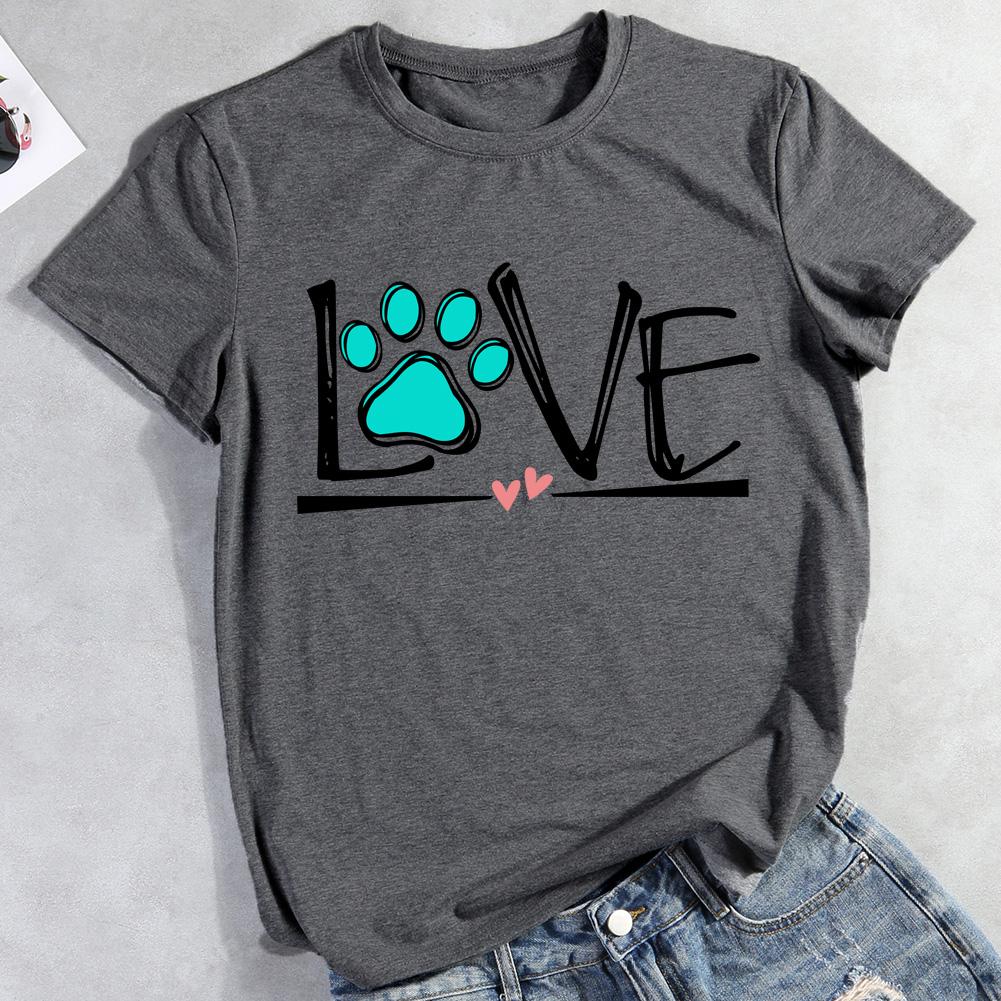 Love dog paw Pet Animal Lover T-shirt Tee -012248-CB-Guru-buzz
