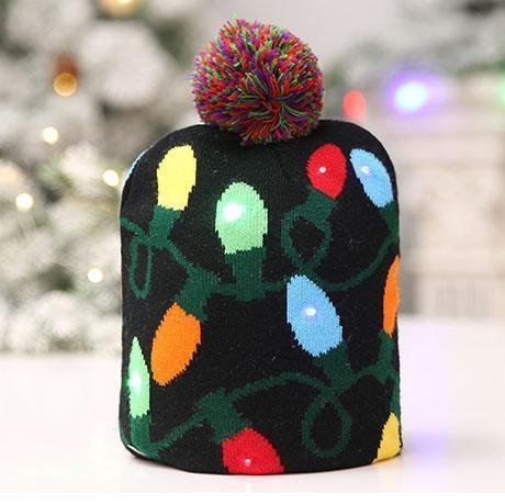 christmas led beanie hats