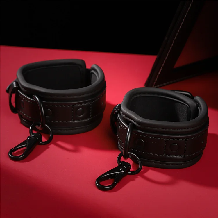 Truss Up Tie Black Ankle Cuffs Adult Sex Products