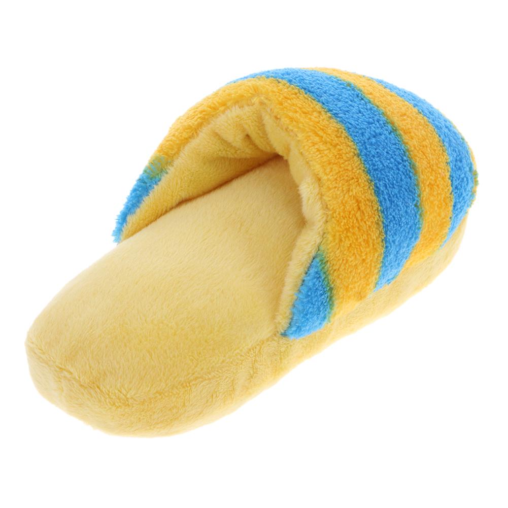 Striped Plush Slipper Shaped Squeaky Pet Toy Puppy Dog Sound Chew Play Toy, Yellow, 501 Original
Striped Plush Slipper Shaped Squeaky Pet Toy Puppy Dog Sound Chew Play Toy, Yellow, 501 Original