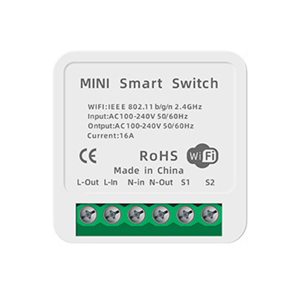 Tuya Mini DIY WiFi Smart Switch 16A 2-Way LED Light Relay App Voice Control, 501 Original
Tuya Mini DIY WiFi Smart Switch 16A 2-Way LED Light Relay App Voice Control, 501 Original