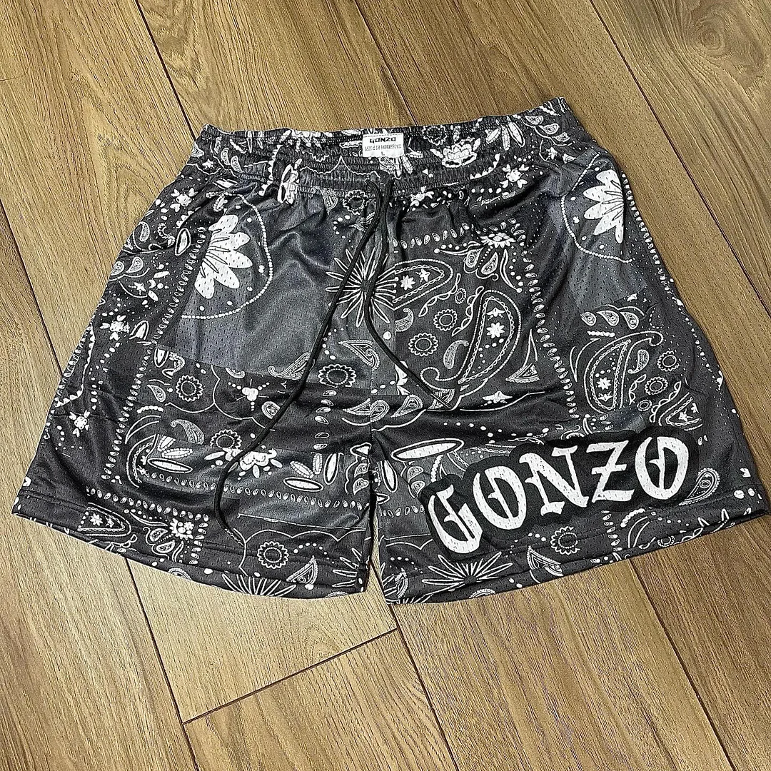 Fashion personalized print mesh shorts